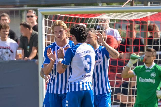 Jubel zum Tor zum 0:2 durch Falko Michel (1. FC Magdeburg, 21) GER, Bahlinger SC vs 1. FC Magdeburg, Fussball, DFB-Pokal, 1. Hauptrunde, Saison 2026 2027, 23.08.2026 DFB REGULATIONS PROHIBIT ANY USE OF PHOTOGRAPHS AS IMAGE SEQUENCES AND OR QUASI-VIDEO GER, Bahlinger SC vs 1. FC Magdeburg, Fussball, DFB-Pokal, 1. Hauptrunde, Saison 2026 2027, 23.08.2026 Bahlingen *** Celebration following Falko Michel s goal to make it 0–2, 1 FC Magdeburg, 21 GER, Bahlinger SC vs. 1 FC Magdeburg, Soccer, DFB Cup, 1st Round, 2026–2027 Season, August 23, 2026 DFB regulations prohibit any use of photographs as image sequences and or quasi-video GER, Bahlinger SC vs. 1 FC Magdeburg, soccer, DFB Cup, 1st Main Round, 2026–2027 Season, August 23, 2026, Bahlingen Copyright: xEibner-Pressefotox EP_THS
