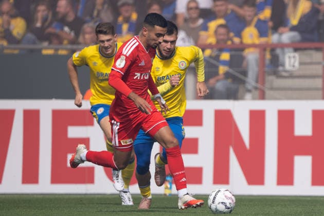 Livan Burcu (Nr. 9 Union Berlin) GER, Eintracht Braunschweig gegen Union Berlin, Fussball, DFB Pokal, 1. Runde, Spielzeit 2026 27, 23.08.2026 DFL REGULATIONS PROHIBIT ANY USE OF PHOTOGRAPHS AS IMAGE SEQUENCES AND OR QUASI-VIDEO GER, Eintracht Braunschweig gegen Union Berlin, Fussball, DFB Pokal, 1. Runde, Spielzeit 2026 27, 23.08.2026 Braunschweig *** Livan Burcu No. 9 Union Berlin GER, Eintracht Braunschweig vs. Union Berlin, Soccer, DFB Cup, 1st Round, 2026–27 Season, August 23, 2026 DFL regulations prohibit any use of photographs as image sequences and or quasi-video GER, Eintracht Braunschweig vs. Union Berlin, soccer, DFB Cup, 1st round, 2026–27 season, August 23, 2026, Braunschweig Copyright: xEibner-Pressefoto DanielxREINELTx EP_DRT