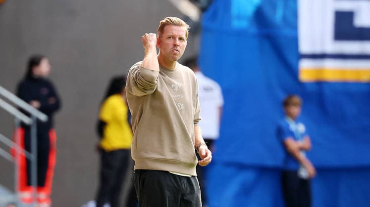 Jena - Darmstadt DFB Pokal Jena, 23.08.2026, Ernst-Abbe-Sportfeld, Fussball, DFB-Pokal, 1.Hauptrunde , FC Carl Zeiss Jena vs. SC Darmstadt 98 , Im Bild: Trainer Florian Kohfeldt, SV Darmstadt. , Nur zur redaktionellen Nutzung. Only editorial use. , DFB regulations prohibit any use of photographs as image sequences and or quasi-video. , *** Jena vs. Darmstadt, DFB Cup, Jena, August 23, 2026, Ernst Abbe Sportfeld, Soccer, DFB Cup, 1st Round, FC Carl Zeiss Jena vs. SC Darmstadt 98, Pictured: Coach Florian Kohfeldt, SV Darmstadt, For editorial use only, DFB regulations prohibit any use of photographs as image sequences and or quasi-video, Picture Point