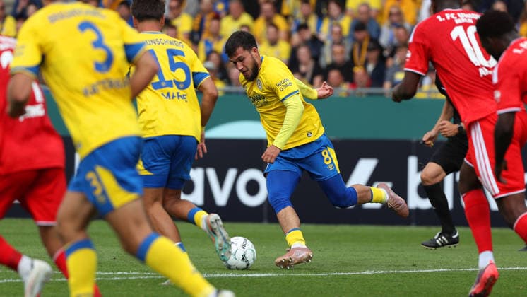 Braunschweig vs Union Berlin, 1. Runde DFB Pokal Braunschweig, 23.08.2026, Fußball, Herren, 1. Runde DFB Pokal, Saison 2026 2027, Eintracht Braunschweig vs. 1. FC Union Berlin:Mehmet Can Aydin (Eintracht Braunschweig) (DFL DFB REGULATIONS PROHIBIT ANY USE OF PHOTOGRAPHS as IMAGE SEQUENCES and or QUASI-VIDEO) Stadion an der Hamburger Straße Niedersachsen Deutschland *** Braunschweig vs. Union Berlin, DFB Cup First Round, Braunschweig, August 23, 2026, Soccer, Men s, DFB Cup First Round, 2026–2027 Season, Eintracht Braunschweig vs. 1. FC Union Berlin, Mehmet Can Aydin, Eintracht Braunschweig, DFL, DFB regulations prohibit any use of photographs as image sequences and or quasi-video, Stadion an der Hamburger Straße, Lower Saxony, Germany