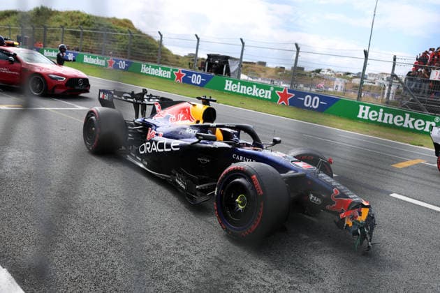 F1 - DUTCH GRAND PRIX 2026 03 VERSTAPPEN Max (nld), Red Bull Racing Ford RB22, crash accident during the Formula 1 Dutch Grand Prix 2026, 12th round of the 2026 Formula One World Championship, WM, Weltmeisterschaft from August 21 to 23, 2026 on the Circuit Zandvoort, in Zandvoort, Netherlands - ZandvoortNetherlands  Copyright: xDPPIx