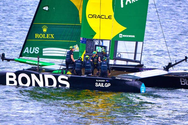GER, Sail GP, Rockwool Germany Sail Grand Prix, Sassnitz, 22.-23.08.2026, Deutschland, Samstag, 23.08.2026, Renntag 2, BONDS FLYING ROOS - Sail GP Team - Australia; Driver - Tom Slingsby, gewinnt das Finale Rennen, GER, Sail GP, Rockwool Germany Sail Grand Prix, Sassnitz, 22.-23.08.2026, Deutschland, Samstag, 23.08.2026, Renntag 2, *** GER, Sail GP, Rockwool Germany Sail Grand Prix, Sassnitz, August 22–23, 2026, Germany, Saturday, August 23, 2026, Race Day 2, BONDS FLYING ROOS Sail GP Team Australia driver Tom Slingsby wins the final race, GER, Sail GP, Rockwool Germany Sail Grand Prix, Sassnitz, August 22–23, 2026, Germany, Saturday, August 23, 2026, Race Day 2, Copyright: xClaudiusxRauchx