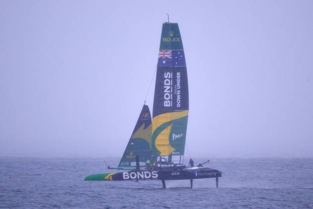 GER, Sail GP, Rockwool Germany Sail Grand Prix, Sassnitz, 22.-23.08.2026, Deutschland, Samstag, 23.08.2026, Renntag 2, BONDS FLYING ROOS - Sail GP Team - Australia; Driver - Tom Slingsby, im finalen Rennen, GER, Sail GP, Rockwool Germany Sail Grand Prix, Sassnitz, 22.-23.08.2026, Deutschland, Samstag, 23.08.2026, Renntag 2, *** GER, Sail GP, Rockwool Germany Sail Grand Prix, Sassnitz, August 22–23, 2026, Germany, Saturday, August 23, 2026, Race Day 2, BONDS FLYING ROOS Sail GP Team Australia driver Tom Slingsby in the final race, GER, Sail GP, Rockwool Germany Sail Grand Prix, Sassnitz, August 22–23, 2026, Germany, Saturday, August 23, 2026, Race Day 2, Copyright: xClaudiusxRauchx