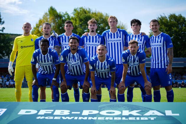 Deutschland, Fußball, DFB-Pokal, Saison 2026 2027, 1. Hauptrunde, Bahlinger SC vs. 1. FC Magdeburg, Kaiserstuhlstadion (Bahlingen am Kaiserstuhl): Mannschaft, Magdeburg, Bahlingen Kaiserstuhlstadion Baden-Württemberg Deutschland *** Germany, Soccer, DFB Cup, 2026–2027 Season, 1st Round, Bahlinger SC vs. 1 FC Magdeburg, Kaiserstuhlstadion, Bahlingen am Kaiserstuhl, Team, Magdeburg, Bahlingen, Kaiserstuhlstadion, Baden-Württemberg, Germany Copyright: xFINLEYxMÖRCHx