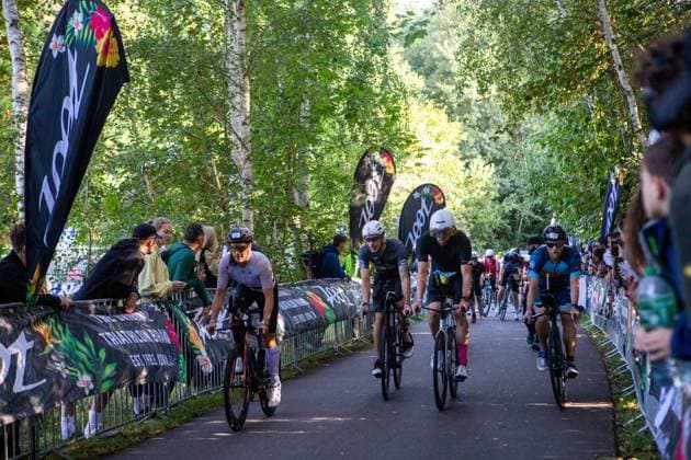 August 23, 2026, Leipzig, Saxony, Germany: LEIPZIG, GERMANY Ã¢â‚¬ AUGUST 23, 2026: Athletes compete in the inaugural IRONMAN 70.3 Leipzig in Leipzig, Germany, on August 23, 2026, marking the first edition of the middle-distance triathlon held in the city. More than 2,600 athletes from Germany and abroad took part in the event, which combines swimming, cycling and running, as spectators gathered along the course to watch the competition. Leipzig Germany - ZUMAq101 20260823_zna_q101_056 Copyright: xMariaxCastrox