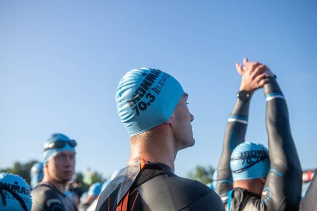 August 23, 2026, Leipzig, Saxony, Germany: LEIPZIG, GERMANY Ã¢â‚¬ AUGUST 23, 2026: Athletes compete in the inaugural IRONMAN 70.3 Leipzig in Leipzig, Germany, on August 23, 2026, marking the first edition of the middle-distance triathlon held in the city. More than 2,600 athletes from Germany and abroad took part in the event, which combines swimming, cycling and running, as spectators gathered along the course to watch the competition. Leipzig Germany - ZUMAq101 20260823_zna_q101_064 Copyright: xMariaxCastrox