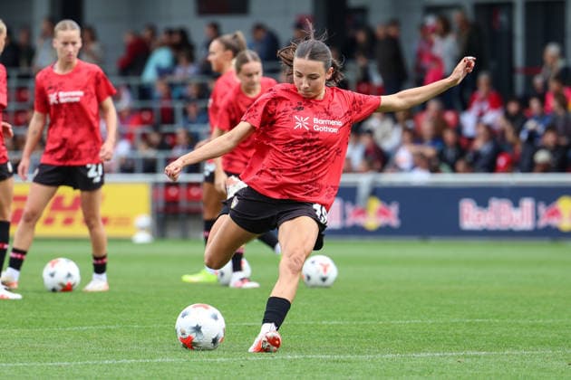 Deutschland: Fußball Google Pixel Frauen-Bundesliga 2026 - 2027, 1. Spieltag - RB Leipzig gegen Bayer 04 Leverkusen, Trainingszentrum von RB Leipzig (Leipzig): Loreen Bender (Bayer 04 Leverkusen Frauen, 19) *** Germany Soccer Google Pixel Women s Bundesliga 2026 2027, Matchday 1: RB Leipzig vs. Bayer 04 Leverkusen, RB Leipzig Training Center, Leipzig, Loreen Bender, Bayer 04 Leverkusen Women, 19 Copyright: xLucasxWalterx