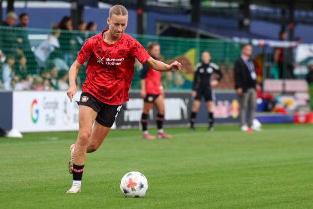 Deutschland: Fußball Google Pixel Frauen-Bundesliga 2026 - 2027, 1. Spieltag - RB Leipzig gegen Bayer 04 Leverkusen, Trainingszentrum von RB Leipzig (Leipzig): Marlene Müller Mueller (Bayer 04 Leverkusen Frauen, 27) *** Germany Soccer Google Pixel Women s Bundesliga 2026 2027, Matchday 1: RB Leipzig vs. Bayer 04 Leverkusen, RB Leipzig Training Center, Leipzig, Marlene Müller Mueller, Bayer 04 Leverkusen Women, 27 Copyright: xLucasxWalterx