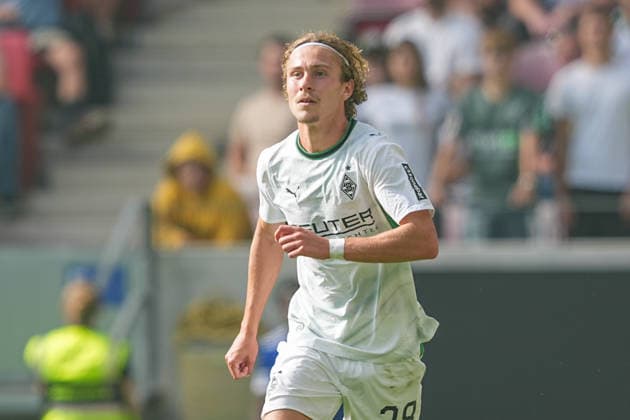 23.08.2026, xydrx, Fußball, DFB Pokal, TSV Schott Mainz - Borussia Mönchengladbach, Saison 2026 2027, MEWA Arena: Hugo Bolin (Borussia Moenchengladbach, 38) DFB regulations prohibit any use of photographs as image sequences and or quasi-video. *** August 23, 2026, xydrx, Soccer, DFB Cup, TSV Schott Mainz vs. Borussia Mönchengladbach, 2026–2027 season, MEWA Arena Hugo Bolin Borussia Mönchengladbach, 38 DFB regulations prohibit any use of photographs as image sequences and or quasi-video Copyright: HMBxMedia YannisxDreimann