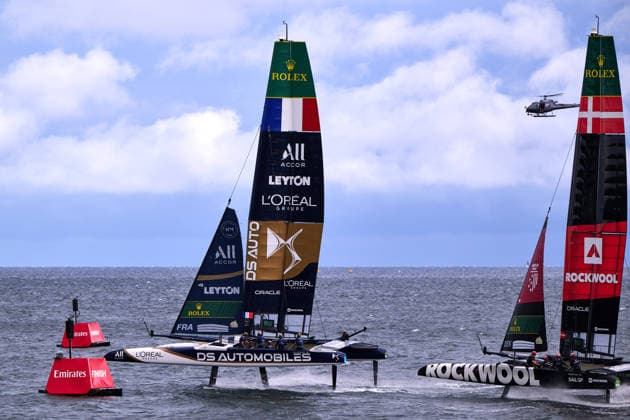 GER, Sail GP, Rockwool Germany Sail Grand Prix, Sassnitz, 22.-23.08.2026, Deutschland, Samstag, 23.08.2026, Renntag 2, DS AUTOMOBILES FRA - Sail GP Team - France; Driver - Quentin Delapierre, ROCKWOOL RACING - Sail GP Team - Denmark; Driver - Nicolai Sehested, GER, Sail GP, Rockwool Germany Sail Grand Prix, Sassnitz, 22.-23.08.2026, Deutschland, Samstag, 23.08.2026, Renntag 2, *** GER, Sail GP, Rockwool Germany Sail Grand Prix, Sassnitz, August 22–23, 2026, Germany, Saturday, August 23, 2026, Race Day 2, DS AUTOMOBILES FRA Sail GP Team France Driver Quentin Delapierre, ROCKWOOL RACING Sail GP Team Denmark Driver Nicolai Sehested, GER, Sail GP, Rockwool Germany Sail Grand Prix, Sassnitz, August 22–23, 2026, Germany, Saturday, August 23, 2026, Race Day 2, Copyright: xClaudiusxRauchx
