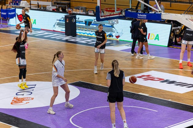 GOETTINGEN, GERMANY - AUGUST 23: Warm-up phases during the exhibition game, match between Germany vs. Hungary at Sparkassen-Arena on August 23, 2026 in Goettingen, Germany. Lower Saxony Germany Copyright: xBEAUTIFULxSPORTS Freudensteinx