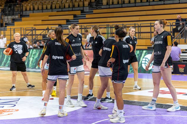 GOETTINGEN, GERMANY - AUGUST 23: Warm-up phases during the exhibition game, match between Germany vs. Hungary at Sparkassen-Arena on August 23, 2026 in Goettingen, Germany. Lower Saxony Germany Copyright: xBEAUTIFULxSPORTS Freudensteinx