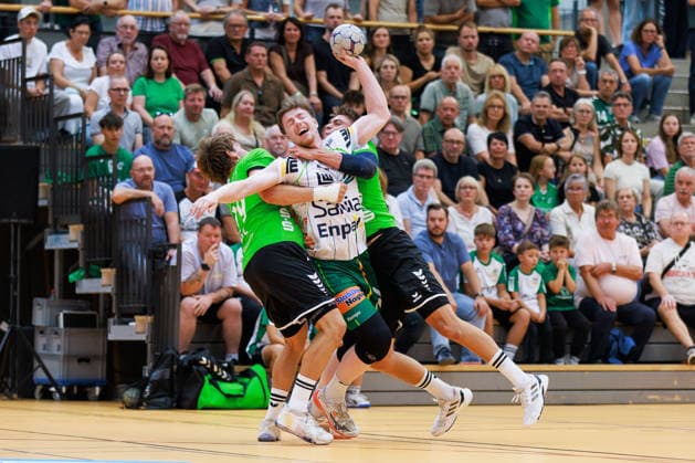 Erik PERSSON (FRISCH AUF! Goeppingen, 22) erzielt ein Tor, Aktion, Torwurf GER, HG Saarlouis vs. FRISCH AUF! Goeppingen, Handball, DHB-Pokal, 1. Runde, Spielzeit 2026 2027, 23.08.2026, GER, HG Saarlouis vs. FRISCH AUF! Goeppingen, Handball, DHB-Pokal, 1. Runde, Spielzeit 2026 2027, 23.08.2026, Saarbruecken *** Erik PERSSON FRISCH AUF Goeppingen, No. 22 scores a goal, action, shot on goal GER, HG Saarlouis vs. FRISCH AUF Goeppingen, handball, DHB Cup, Round 1, 2026–2027 season, August 23, 2026, GER, HG Saarlouis vs. FRISCH AUF Goeppingen, Handball, DHB Cup, Round 1, 2026–2027 season, August 23, 2026, Saarbrücken Copyright: xEibnerxPressefoto OliverxSchmidtx EP_OST