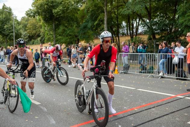 More than 2,600 athletes compete in inaugural IRONMAN 70.3 Leipzig LEIPZIG, GERMANY AUGUST 23, 2026: Athletes compete in the inaugural IRONMAN 70.3 Leipzig in Leipzig, Germany, on August 23, 2026, marking the first edition of the middle-distance triathlon held in the city. More than 2,600 athletes from Germany and abroad took part in the event, which combines swimming, cycling and running, as spectators gathered along the course to watch the competition. Leipzig Saxony Germany Copyright: x xMariaxCastrox xJNAxPressx