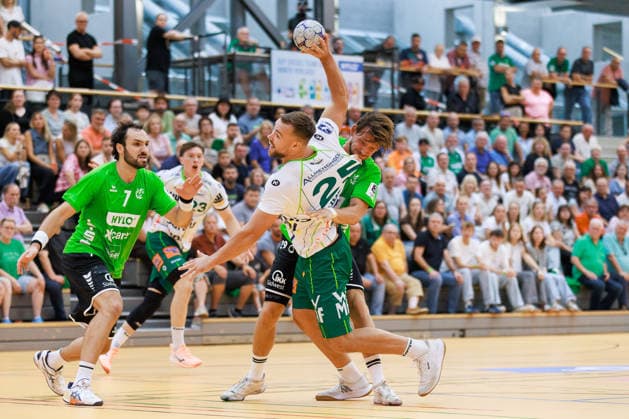 Ludvig JURMALA (FRISCH AUF! Goeppingen, 25) erzielt ein Tor, Aktion, Torwurf GER, HG Saarlouis vs. FRISCH AUF! Goeppingen, Handball, DHB-Pokal, 1. Runde, Spielzeit 2026 2027, 23.08.2026, GER, HG Saarlouis vs. FRISCH AUF! Goeppingen, Handball, DHB-Pokal, 1. Runde, Spielzeit 2026 2027, 23.08.2026, Saarbruecken *** Ludvig JURMALA FRISCH AUF Goeppingen, 25 scores a goal, play, shot on goal GER, HG Saarlouis vs. FRISCH AUF Goeppingen, Handball, DHB Cup, 1st Round, 2026–2027 season, August 23, 2026, GER, HG Saarlouis vs. FRISCH AUF Goeppingen, Handball, DHB Cup, 1st Round, 2026–2027 season, August 23, 2026, Saarbrücken Copyright: xEibnerxPressefoto OliverxSchmidtx EP_OST