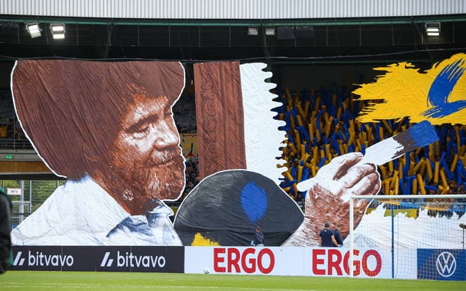 Deutschland: Fussball DFB-Pokal 2026 2027, 1. Runde - Eintracht Braunschweig - 1. FC Union Berlin - Eintracht-Stadion (Braunschweig): Zuschauer, Fans, Tribüne...horeographie, Fanchoreo *** Germany Soccer DFB Cup 2026–2027, First Round: Eintracht Braunschweig vs. FC Union Berlin, Eintracht Stadium Braunschweig, Spectators, Fans, Stand Choreography, Fan Choreography Copyright: xAymanxAlahmedx