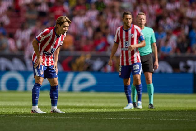 Kang-in Lee (Atletico de Madrid) looks on during the LaLiga EA Sports match between Club AtlÃ tico de Madrid and Villarreal CF at Riyadh Air Metropolitano on August 23, 2026 in Madrid, Spain. (Photo by Manu Reino DeFodi Images) - *** Kang in Lee of Atlético de Madrid watches during the LaLiga EA Sports match between Club Atlético de Madrid and Villarreal CF at Riyadh Air Metropolitano on August 23, 2026, in Madrid, Spain. Photo by Manu Reino, DeFodi Images