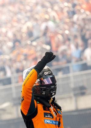 ZANDVOORT - Lando Norris (McLaren) wins the F1 Dutch Grand Prix at the Circuit of Zandvoort. SEM VAN DER WAL ANP xVIxANPxSportx xxANPxIVx 566110492 originalFilename: 566110492.jpg