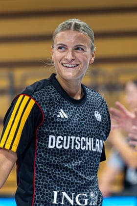 GOETTINGEN, GERMANY - AUGUST 23: Alexandra Wilke (Germany, 3) during the exhibition game, match between Germany vs. Hungary at Sparkassen-Arena on August 23, 2026 in Goettingen, Germany. Lower Saxony Germany Copyright: xBEAUTIFULxSPORTS Freudensteinx
