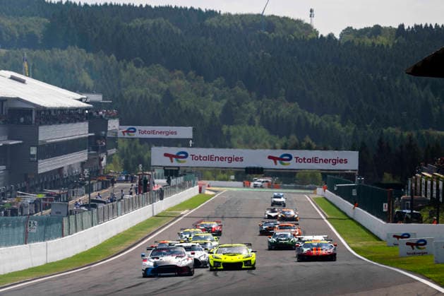 AUTO - ELMS - 4 HOURS OF SPA-FRANCORCHAMPS 2026 59 MCINTOSH Anthony (usa), FOSSARD Marius (fra), THOMPSON Parker (can), Racing Spirit of LÃ man, Aston Martin Vantage AMR LMGT3, LMGT3, action, 33 MCDONALD Blake (usa), UDELL Alec (usa), EASTWOOD Charlie (irl), TF Corvette Z06 LMGT3.R, LMGT3, action, start of the race during the 4 Hours of Spa-Francorchamps, 4th round of the 2026 European Le Mans Series on the Circuit de Spa-Francorchamps from August 21 to 23, 2026 in Stavelot, Belgium - StavelotBelgium  Copyright: xFabrizioxBoldonix