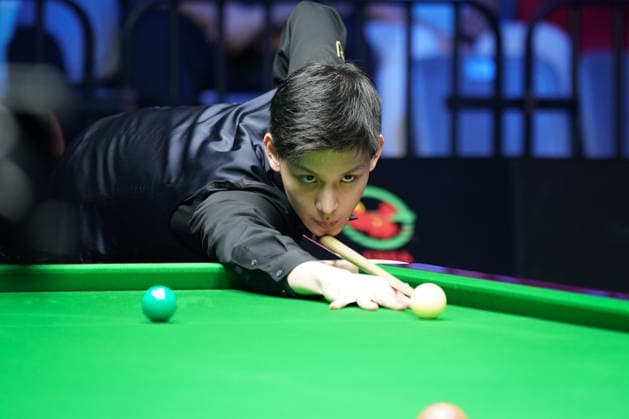 WUHAN, CHINA - AUGUST 23: Wang Xinbo of China competes during his match against Xiao Guodong at the 2026 Wuhan Open on August 23, 2026 in Wuhan, Hubei Province of China. Xiao Guodong defeated Wang Xinbo 5-0 in the round of 64.  Copyright: xTaixChengzhex 111661673561