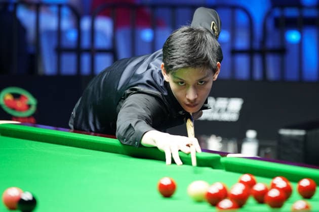 WUHAN, CHINA - AUGUST 23: Wang Xinbo of China plays a shot during his match against Xiao Guodong of China in the round of 64 at the 2026 Wuhan Open on August 23, 2026 in Wuhan, Hubei Province of China. Xiao Guodong defeated Wang Xinbo 5-0 to advance to the next round.  Copyright: xTaixChengzhex 111661673564