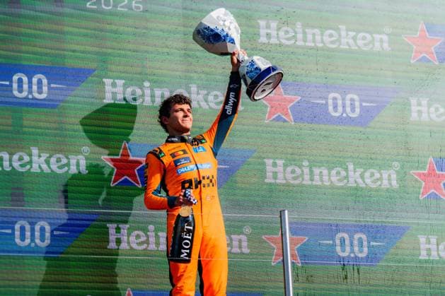 FIA Formula 1 World Championship, WM, Weltmeisterschaft Dutch Grand Prix 2026 Zandvoort, 20.08.2026, Das Rennen, Grosser Preis Sieger des Grand Prix in Zandvoort: Lando Norris *** FIA Formula 1 World Championship, 2026 Dutch Grand Prix at Zandvoort, August 20, 2026, The Race, Grand Prix Winner at Zandvoort: Lando Norris Copyright: xBahhoxKarax