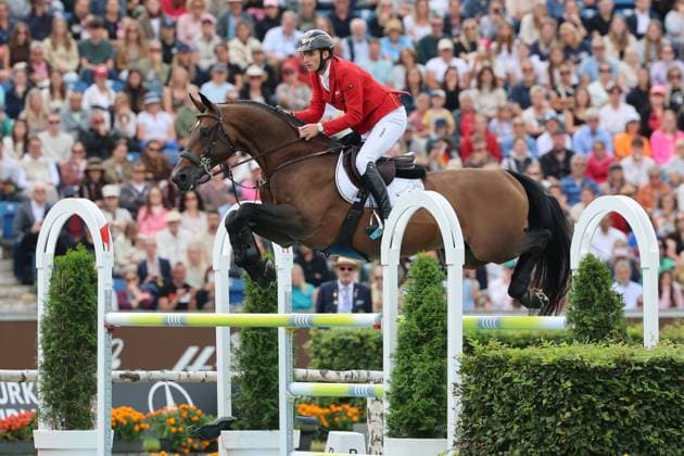 Richard Vogel (GER, Deutschland) mit Pferd Unites Touch S, aktueller Europameister und Sieger des Rolex Grand Prix von Aachen 2026 (CHIO Aachen), Springen, FEI Jumping World Championship, WM, Weltmeisterschaft , FEI Jumping World Championship, Competition Individual Final, Longines-Prize, Longines-Preis, Finale Einzelwertung, Jumping , AACHEN - FEI World Championships 2026, Weltfest des Pferdesports, Reitsport Weltmeisterschaft 2026, Aachen 2026, Welcome Home 2026, Aachener Soers, 11. bis 23. August 2026, Reitsport, 23.08.2026, Aachen Aachener Soers Deutschland *** Richard Vogel (GER), Germany, riding Unites Touch S, reigning European champion and winner of the 2026 Rolex Grand Prix at CHIO Aachen, Show Jumping, FEI Jumping World Championship, FEI Jumping World Championship, Individual Final, Longines Prize, Longines Award, Individual Final, Jumping, AACHEN FEI World Championships 2026, World Festival of Equestrian Sports, 2026 Equestrian World Championships, Aachen 2026, Welcome Home 2026, Aachen Soers, August 11–23, 2026, Equestrian Sports, August 23, 2026, Aachen Soers, Germany