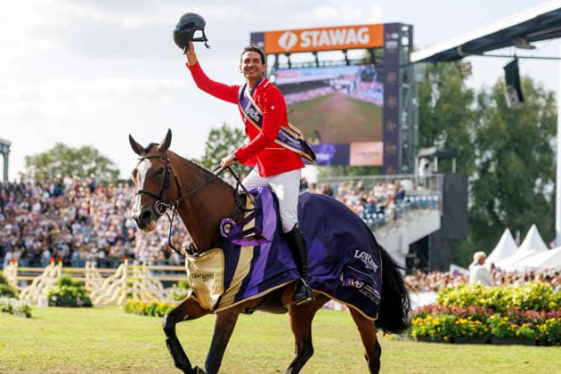 AACHEN - FEI World Championships 2026, AACHEN - FEI World Championships 2026 GUERDAT Steve (SUI), Dynamix de Belheme Medal ceremony Medaillenvergabe FEI Jumping World Championship, WM, Weltmeisterschaft Third Competition Individual Final Round B Aachen, Reitstadion Soers 23. August 2026 - *** 2026 FEI World Championships in Aachen, AACHEN FEI World Championships 2026 GUERDAT Steve SUI, Dynamix de Belheme Medal ceremony FEI Jumping World Championship Third Competition Individual Final Round B Aachen, Reitstadion Soers August 23, 2026