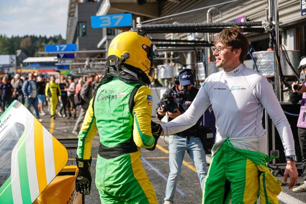 AUTO - ELMS - 4 HOURS OF SPA-FRANCORCHAMPS 2026 43 SMIECHOWSKI Jakub (pol), DILLMANN Tom (fra), GHIOTTO Lucas (ita), Inter Europol Competition, Oreca 07 - Gibson, LMP2, portrait celebration during the 4 Hours of Spa-Francorchamps, 4th round of the 2026 European Le Mans Series on the Circuit de Spa-Francorchamps from August 21 to 23, 2026 in Stavelot, Belgium - StavelotBelgium  Copyright: xPauloxMariax