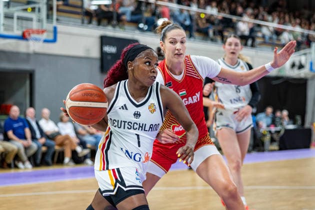Basketball Göttingen 23.08.2026 Freundschaftsspiel Testspiel Deutschland (GER) - Ungarn (HUN) Alexis Peterson-Smalls (Deutschland, No.01) Peterson *** Basketball Göttingen August 23, 2026 Friendly Match Germany (GER) vs. Hungary (HUN) Alexis Peterson Smalls, Germany, No. 01 Peterson