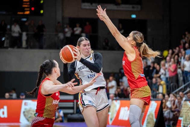 Basketball Göttingen 23.08.2026 Freundschaftsspiel Testspiel Deutschland (GER) - Ungarn (HUN) Luisa Geiselsöder (Deutschland, No.15) Geiselsoder *** Basketball Göttingen, August 23, 2026, Friendly Match, Germany (GER) vs. Hungary (HUN), Luisa Geiselsöder, Germany, No. 15, Geiselsöder