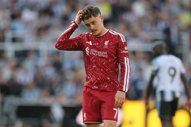 Newcastle United v Liverpool - Premier League 2026 27 Florian Wirtz of Liverpool reacts during the Premier League 2026 27 match between Newcastle United and Liverpool FC at St James Park on August 23, 2026 in Newcastle upon Tyne, England. WARNING! This Photograph May Only Be Used For Newspaper And Or Magazine Editorial Purposes. May Not Be Used For Publications Involving 1 player, 1 Club Or 1 Competition Without Written Authorisation From Football DataCo Ltd. For Any Queries, Please Contact Football DataCo Ltd on +44 (0) 207 864 9121 Newcastle upon Tyne St. James Park England United Kingdom Copyright: xAllstarxPicturexLibraryxLtdx