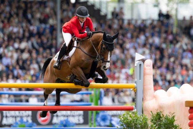 Sophie HINNERS (GER) auf Iron Dames Singclair, im Sprung, Einzelbild, Einzelaktion, Aktion, Springen S3, Umlauf B, FEI Jumping World Championship, WM, Weltmeisterschaft - Individual Final - LONGINES-Preis, am 23.08.2026, FEI Reit Weltmeisterschaft Aachen 2026 vom 11. - 23.08.2026 in Aachen Deutschland; Â *** Sophie HINNERS (GER) on Iron Dames Singclair, during a jump, single frame, individual action, action shot, Jumping S3, Round B, FEI Jumping World Championship Individual Final LONGINES Prize, on August 23, 2026, FEI World Equestrian Games Aachen 2026, August 11–23, 2026, in Aachen, Germany Â