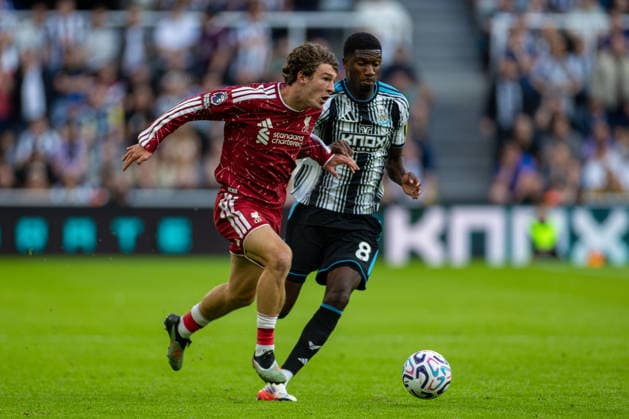 Football - FA Premier League - Newcastle United FC v Liverpool FC NEWCASTLE-UPON-TYNE, ENGLAND - Saturday, August 22, 2026: Liverpool s Lewis Koumas during the FA Premier League match between Newcastle United FC and Liverpool FC at St James Park. (Photo by David Rawcliffe Propaganda) NEWCASTLE-UPON-TYNE St James Park TYNE AND WEAR ENGLAND  Copyright: xDavidxRawcliffex P2026-08-23-Newcastle_Liverpool-181