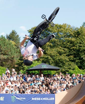 23.08.2026 Finale Männer bei der UEC BMX Freestyle Park Europameisterschaft in Darmstadt Ausrichter VC Darmstadt hier Philipp Muth Darmstadt Deutscher Meister Darmstadt Hessen Deutschland *** August 23, 2026 Men s Final at the UEC BMX Freestyle Park European Championships in Darmstadt Host: VC Darmstadt; here: Philipp Muth, Darmstadt; German Champion; Darmstadt, Hesse, Germany
