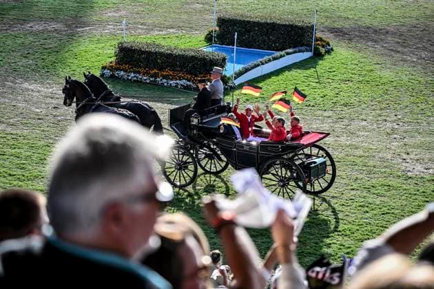 FEI World Championships Aachen 2026. Reit WM in Aachen im Allianz Park (Austragungsort der FEI World Championships) ** NUR FÜR REDAKTIONELLE ZWECKE ** EDITORIAL USE ONLY **<p>Feierliche Abschlussveranstaltung im Hauptstadion am Sonntag, dem 23 08 2026. In diesem Jahr wird in Aachen die Reit WM ausgerichtet. FEI World Championships Aachen 2026. Reit WM in Aachen im Allianz Park (Austragungsort der FEI World Championships) Deutschland NRW Essen Copyright: KerstinxKokoska *** FEI World Championships Aachen 2026 Equestrian World Championships in Aachen at Allianz Park, venue of the FEI World Championships ** FOR EDITORIAL PURPOSES ONLY ** EDITORIAL USE ONLY ** p Closing ceremony at the main stadium on Sunday, August 23, 2026 This year, Aachen will host the World Equestrian Championships FEI World Championships Aachen 2026 World Equestrian Championships in Aachen at Allianz Park Venue of the FEI World Championships Germany North Rhine-Westphalia Essen Copyright KerstinxKokoska Copyright: KerstinxKokoska doc87ac4o24clh1cle2h3e ,EDITORIAL USE ONLY