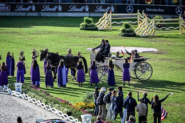 FEI World Championships Aachen 2026. Reit WM in Aachen im Allianz Park (Austragungsort der FEI World Championships) ** NUR FÜR REDAKTIONELLE ZWECKE ** EDITORIAL USE ONLY **<p>Feierliche Abschlussveranstaltung im Hauptstadion am Sonntag, dem 23 08 2026. In diesem Jahr wird in Aachen die Reit WM ausgerichtet. FEI World Championships Aachen 2026. Reit WM in Aachen im Allianz Park (Austragungsort der FEI World Championships) Deutschland NRW Essen Copyright: KerstinxKokoska *** FEI World Championships Aachen 2026 Equestrian World Championships in Aachen at Allianz Park, venue of the FEI World Championships ** FOR EDITORIAL PURPOSES ONLY ** EDITORIAL USE ONLY ** p Closing ceremony at the main stadium on Sunday, August 23, 2026 This year, Aachen will host the World Equestrian Championships FEI World Championships Aachen 2026 World Equestrian Championships in Aachen at Allianz Park Venue of the FEI World Championships Germany North Rhine-Westphalia Essen Copyright KerstinxKokoska Copyright: KerstinxKokoska doc87ac4owv2xz164n0i959 ,EDITORIAL USE ONLY