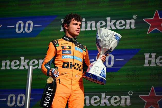 F1 Grand Prix of Netherlands Lando Norris of McLaren F1 Team celebrates his victory during race of Formula 1 Dutch GP at Zandvoort Circuit in Zandvoort, Netherlands, on August 23, 2026. Zandvoort North Holland Netherlands  Copyright: xAndreaxDiodatox originalFilename:diodato-raceform260823_npQUK.jpg