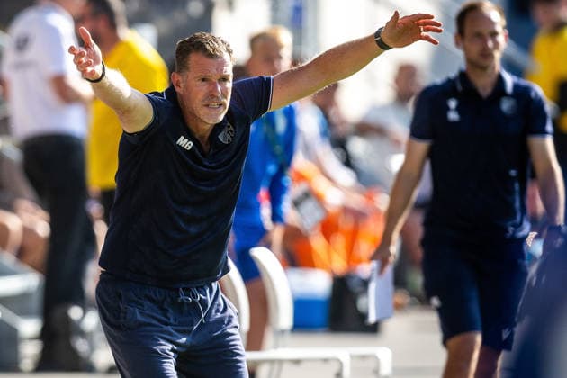 Jena , 230826, DFB Pokal FC Carl-Zeiss Jena gegen SV Darmstadt 98 im Bild: Trainer Marco Grote (Jena) *** Jena, 230826, DFB Cup: FC Carl Zeiss Jena vs. SV Darmstadt 98; Pictured: Coach Marco Grote, Jena