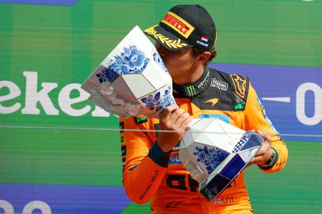 Formula 1 Heineken Dutch Grand Prix 2026 Laurent Lefebvre OVERTAKE MAXPPP - Zandvoort 23 08 2026 01 NORRIS Lando (gbr), McLaren Mastercard F1 Team, portrait, podium at the Formula 1 Heineken Dutch Grand Prix 2026, the 12th round of the 2026 FIA Formula 1 World Championship, WM, Weltmeisterschaft at Circuit Zandvoort in Zandvoort, Netherlands, from 20 to 23 August 2026 Zandvoort Circuit Zandvoort Netherlands  Copyright: xOVERTAKE MAXPPPxLaurentxLefebvrex OVT202608236774 OVT202608236774