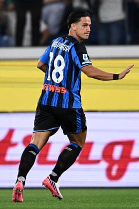 Mg Bergamo 23 07 2026 - campionato di calcio serie A Atalanta-Sassuolo foto Matteo Gribaudi Image nella foto: esultanza gol Giacomo Raspadori 