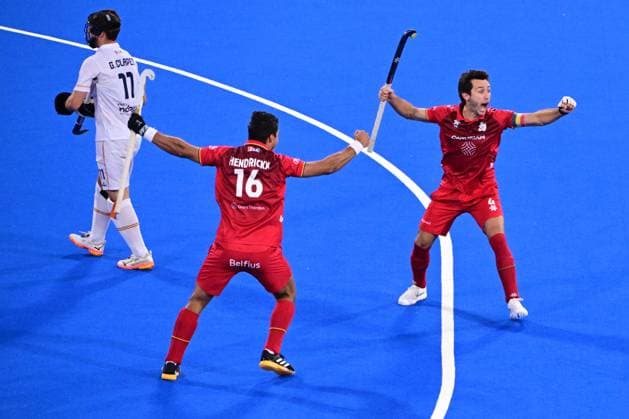 RECORD DATE NOT STATED Belgium s Arthur van Doren celebrates after scoring during a hockey game between Belgian national team, Nationalteam Red Lions and Spain, at the men s 2026 Hockey World Cup, Sunday 23 August 2026 in Wavre. The 2026 edition of the Hockey World Cup takes place in Belgium and The Netherlands from August 15 to August 30. DIRKxWAEM  x184111188x