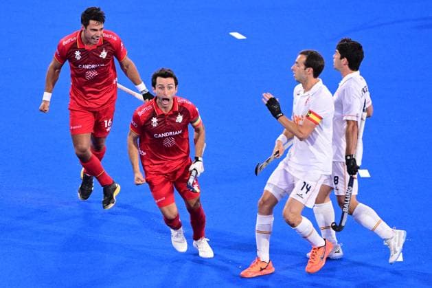 RECORD DATE NOT STATED Belgium s Arthur van Doren celebrates after scoring during a hockey game between Belgian national team, Nationalteam Red Lions and Spain, at the men s 2026 Hockey World Cup, Sunday 23 August 2026 in Wavre. The 2026 edition of the Hockey World Cup takes place in Belgium and The Netherlands from August 15 to August 30. DIRKxWAEM  x184111355x