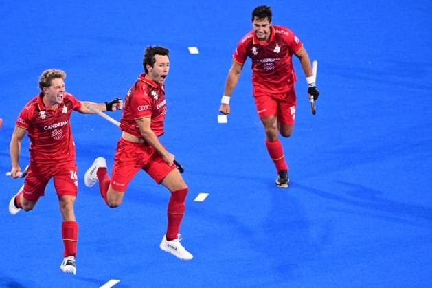 RECORD DATE NOT STATED Belgium s Arthur van Doren celebrates after scoring during a hockey game between Belgian national team, Nationalteam Red Lions and Spain, at the men s 2026 Hockey World Cup, Sunday 23 August 2026 in Wavre. The 2026 edition of the Hockey World Cup takes place in Belgium and The Netherlands from August 15 to August 30. DIRKxWAEM  x184111379x