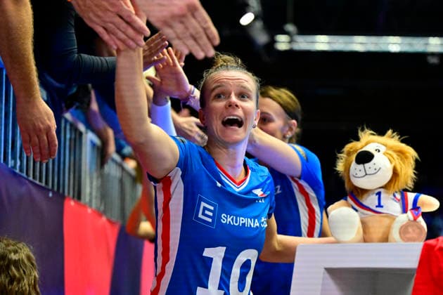 Czech Katerina Valkova after the Women s European Volleyball Championships Group B match Czech Republic vs Serbia, in Brno, Czech Republic, on August 23, 2026. (CTKxPhoto VaclavxSalek) CTKPhotoP2026082305824  CTKPhotoP2026082305824