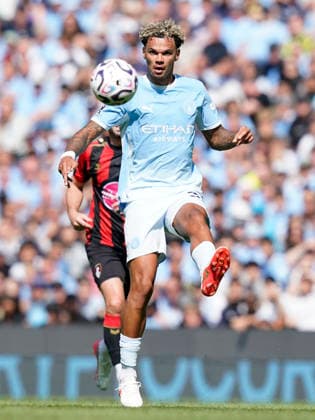 Manchester, England, 23rd August 2026. Nico O™Reilly of Manchester City during the Manchester City vs AFC Bournemouth Premier League match at the Etihad Stadium, Manchester. Picture credit should read: Andrew Yates Sportimage EDITORIAL USE ONLY. No use with unauthorised audio, video, data, fixture lists, club league logos or live services. Online in-match use limited to 120 images, no video emulation. No use in betting, games or single club league player publications. SPI_127_AY_Man_City_Bournemouth SPI-4930-0125