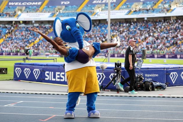 CHORZOW 23.08.2026 DIAMENTOWA LIGA - MEMORIAL KAMILI SKOLIMOWSKIEJ --- DIAMOND LEAGUE - SILESIA KAMILA SKOLIMOWSKA ATHLETICS MEMORIAL MASKOTKA KAMA MELISSA JEFFERSON-WOODEN FOT. PIOTR KUCZA FOTOPYK NEWSPIX.PL --- newspix.pl POLAND OUT! 