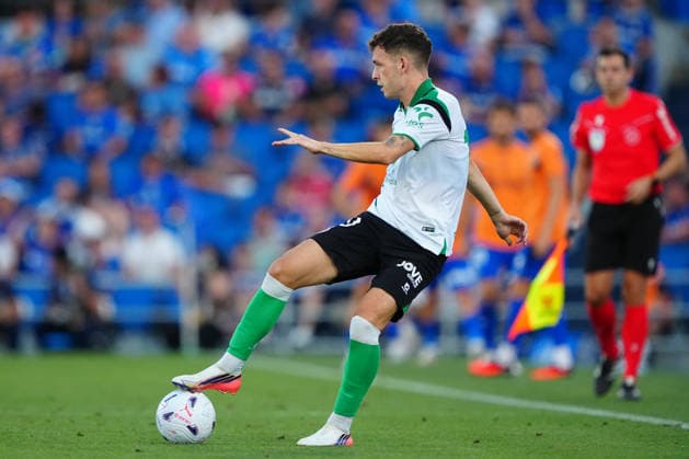 Getafe CF v Real Racing Club de Santander - LaLiga EA Sports 2026 27 MD2 Gustavo Puerta of Racing Santander controls the ball during the LaLiga EA Sports 2026 27 match between Getafe CF and Real Racing Club de Santander at Estadio Coliseum on August 23, 2026 in Getafe, Spain. Getafe Estadio Coliseum Getafe Spain Copyright: xGokhanxTanerx xPSxImagesxGokhanxTanerx