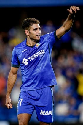 August 23, 2026, Getafe, Madrid, Spain: Andres Garcia of Getafe CF gestures during the Spanish League, LaLiga EA Sports, football match played between Getafe CF and Real Racing Club de Santander at Coliseum de Getafe stadium on August 23, 2026, in Getafe, Madrid, Spain. Getafe CF V Real Racing Club De Santander - LaLiga EA Sports  - ZUMAa181 20260823_zaa_a181_149 Copyright: xAngelxPerezxMecax